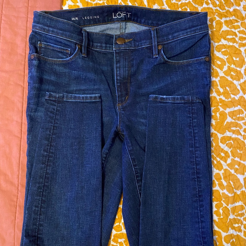Loft jean leggings size 28/6 EUC